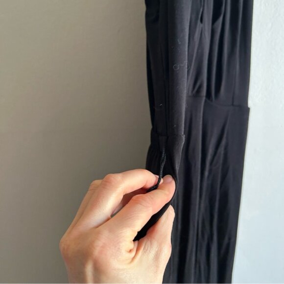 Anthropologie Maeve Sz M Black Relaxed Halter Jumpsuit - Picture 5 of 11